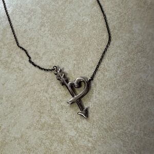 Tiffany & Co. Elegant Silver Arrow Necklace